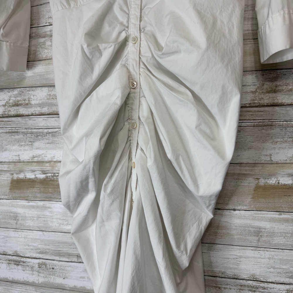 Veronica Beard Capella White Button Down Shirt Dress Women’s size 6 - Picture 3 of 13